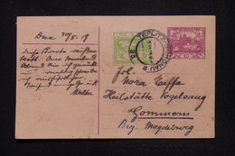 TCHÉCOSLOVAQUIE - Entier Postal + Complément De Teplitz Pour Magdeburg En 1919 - L 113879 - Cartoline Postali