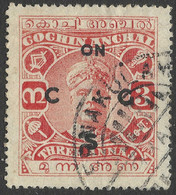 Cochin(India). 1919-33 Raja Rama Varma II. Official. 3a Used. SG O18 - Cochin