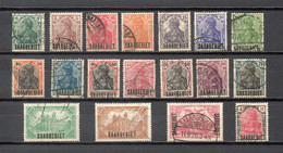 SARRE   N° 32 à 49   OBLITERES   COTE  62.00€    TIMBRE D'ALLEMAGNE SAARGEBIET - Used Stamps