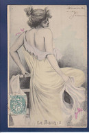 Cpa Boutet Henri Déshabillé Série Le Bain érotisme Art Nouveau Circulé Femme Woman éros - Boutet