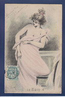 Cpa Boutet Henri Déshabillé Série Le Bain érotisme Art Nouveau Circulé Femme Woman éros - Boutet