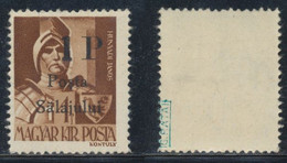 Romania Hungary 1945 Posta Salajului - Zilah - 1P / 4f Iancu De Hunedoara - Expertized Local Stamp MNH - Siebenbürgen (Transsylvanien)