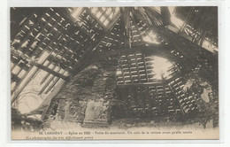 02 Aisne Landifay église En 1921 Voute Du Sanctuaire Un Coin De La Toiture Avant Qu'elle Tombe , Cliché Pris Difficille - Other & Unclassified