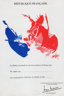VP19.014 - MILITARIA - PARIS1996 - Certificat / Diplôme - Soldat J. MARRE - Documents