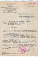 VP19.016 - MILITARIA - PARIS1969 - Document Concernant Le Soldat J.MARRE Lieutenant De Réserve - Documents
