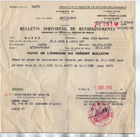 VP19.017 - MILITARIA - PARIS1960 - Document Concernant Le Soldat J.MARRE Sous Lieutenant De Réserve - Documents