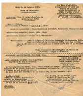 VP19.020 - MILITARIA - ORAN X VERSAILLES 1959 - Ordre De Mutation Concernant Le Soldat J.MARRE - Documentos