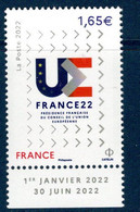 France 2022.Issu De La Mini Planche Présidence Française Du Conseil De L'Union Européenne .** - Unused Stamps