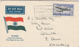 India First Flight Cover 1948 Set Of Two - Storia Postale