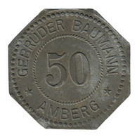 ALLEMAGNE - AMBERG - 50.1 - GEBRÜDER BAUMANN - Monnaie De Nécessité -50 Pfennig - Notgeld