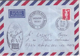 1991 - BPM 640 - ENVELOPPE Des FORCES FRANCAISES GUERRE DU GOLFE - FIN OPERATION DAGUET ARABIE SAOUDITE / IRAK - Military Postmarks From 1900 (out Of Wars Periods)