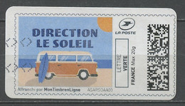 France - Frankreich Timbre Personnalisé Y&T N°MTEL LV20-056 - Michel N°BS(?) (o) - Direction Le Soleil - Timbres à Imprimer (Montimbrenligne)