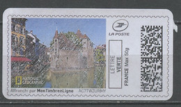France - Frankreich Timbre Personnalisé Y&T N°MTEL LV20-061 - Michel N°BS(?) (o) - Château Sur Un Lac - Sellos Imprimibles (Montimbrenligne)