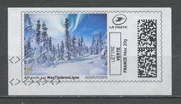 France - Frankreich Timbre Personnalisé Y&T N°MTEL LV20-064 - Michel N°BS(?) (o) - Forêt De Sapin En Hiver - Printable Stamps (Montimbrenligne)