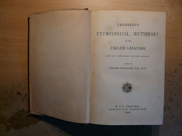 Etymological Dictionary Of The English Language  Chambers 1888 Andrew Findlater Dictionnaire Anglais - Cultural