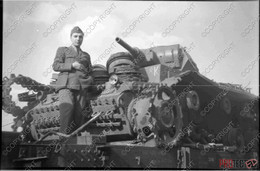 REPRO Romania Romanian Photo Military WW 2 2WK Technic Technik Diapositive Negative Slide Photo Foto Airplane Panzer 099 - Guerra, Militari