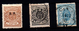 Luxemburgo (Servicio) Nº 36, 37, 42. Año 1881/82 - Other & Unclassified