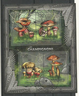 CENTRAFRIQUE  BLOC OBLITERE THEME CHAMPIGNONS EMIS EN 2012 - Mushrooms