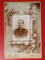 Foto CDV WW1 Soldat In Uniform Mosbach Baden Photograph Paul Treib Ca. 1900 - Uniformes