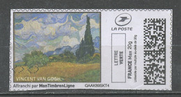 France - Frankreich Timbre Personnalisé Y&T N°MTEL LV20-095 - Michel N°BS(?) (o) - œuvre De Van Gogh - Sellos Imprimibles (Montimbrenligne)