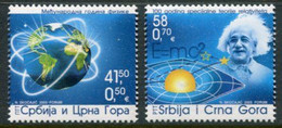 YUGOSLAVIA (Serbia & Montenegro)  2005 International Physics Year, MNH / **.  Michel 3283-84 - Nuevos