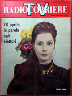 Radiocorriere TV Del 28 Aprile 1963 Mason Girella Elisabetta Croce Rossa Tribuna - Television