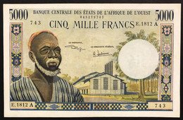 Afrique Occidentale AOF French West Africa 5000 Francs 1959/1965 Bb+ Pressata Lotto 1727 - États D'Afrique De L'Ouest