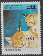 Bénin 2000 Mi. 1237 Petits Félins Lynx Wildkatze Faune Fauna Surchargé Overprint MNH** - Benin – Dahomey (1960-...)