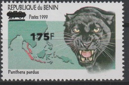 Bénin 2005 Mi. 1392 Panthera Pardus Faune Fauna Panther Panthère Carte Map Landkarte Surchargé Overprint MNH** - Bénin – Dahomey (1960-...)