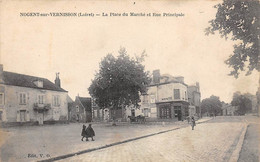 Nogent Sur Vernisson          45          Place Du Marché Et Rue Principale                (voir Scan) - Andere & Zonder Classificatie