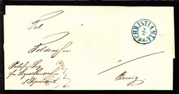 1849. Blue CHRISTIANIA 4 2 1849 On Nice Cover To Brevig. - JF103931 - ...-1855 Prefilatelia