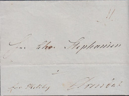 1846. DANMARK. KIØBENHAVN 24 12 1846 Reverse On Cover (fold) To Arndal, Norge. Interesting Cover. Cancelle... - JF427617 - ...-1851 Préphilatélie