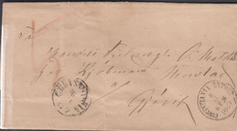 1867. NORGE. Small Cover (fold) To Gjøvik Cancelled CHRISTIANIA BYPOST 1867 + CHRISTIANIA. Dated Nydalen I... - JF427623 - ...-1855 Prefilatelia