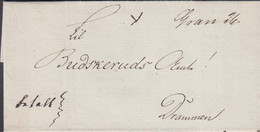 1850. NORGE. Small Cover To Buskeruds Amt, Drammen Cancelled Reverse CHRISTIANIA 28 12 1850 In Blackish Bl... - JF427629 - ...-1855 Voorfilatelie