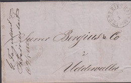 1866. NORGE. Nice Small Cover To Uddevalla, Sverige Cancelled FREDERIKSHALD 9 5 1866.  - JF427631 - ...-1855 Voorfilatelie