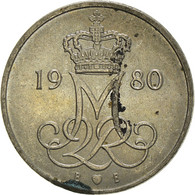 Monnaie, Danemark, Margrethe II, 10 Öre, 1980, Copenhagen, TB+, Cupro-nickel - Dänemark