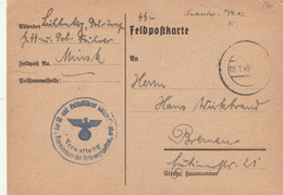 CARTOLINA FELDPOSTKARTE 1943 SIMBOLI NAZISTI (RY2007 - Brieven En Documenten