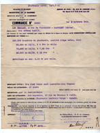 VP19.025 - Belgique - Ministère De La Guerre - PARIS X BAGNOLET X CALAIS 1918 - Commande De Bouchons De Pharmacie..... - Documents