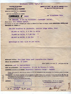 VP19.025 - Belgique - Ministère De La Guerre - PARIS X BAGNOLET X CALAIS 1918 - Commande De Bouchons De Pharmacie..... - Documentos