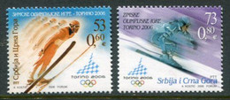 YUGOSLAVIA (Serbia & Montenegro)  2006  Winter Olympic Games, Turin MNH / **.  Michel 3313-14 - Unused Stamps