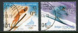 YUGOSLAVIA (Serbia & Montenegro)  2006  Winter Olympic Games, Turin Used.  Michel 3313-14 - Used Stamps