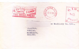 IRELAND : ADVERTISEMENT METER FRANKING : YEAR 1955 : ISSUED FROM LAILE ATHA CLIATH : THE IRESH PRESS, TO DAYS PAPER - Storia Postale