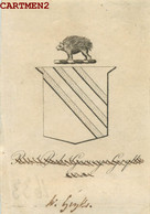 EX-LIBRIS " EMPREINTES DE CACHETS DE CORDES " HERISSON HERALDISME BLASON GRAVURE GRAVEUR - Ex-libris