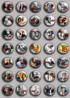 Jean-paul Belmondo Movie Film Fan ART BADGE BUTTON PIN SET  (1inch/25mm Diameter) 70 DIFF - Cinéma