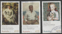 AUSTRALIA - USED 2021 $3.30 Centenary Of The Archibald Prize Set Of Three - Gebraucht