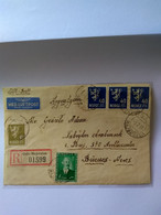 Norway.1948registered To Argentina Cover Front.def.post Combinación Majorstua .e7 Post Reg Letter.commems For Postage.. - Lettres & Documents