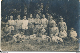 Carte-Photo - Portrait Groupe Militaires - Casque Adrian (1923) (BP) - Guerra, Militari