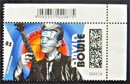 Bund/BRD Januar 2022 Sondermarke  "75. Geburtstag David Bowie" MiNr 3661 Ecke 2, Ersttagsgestempelt - Usados