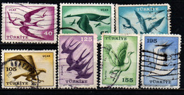 TURCHIA - 1959 - UCCELLI - RAPACI - USATI - Airmail