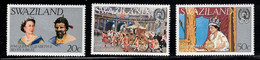 SWAZILAND - Scott # 278-80 MNH - QEII Silver Jubilee - Swaziland (1968-...)